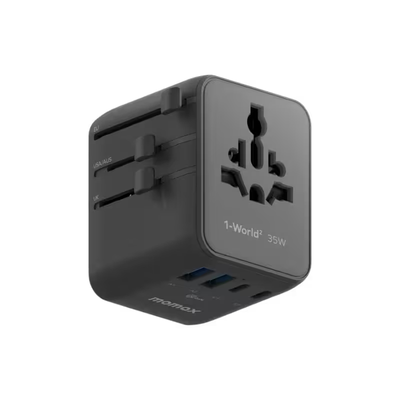 product-0-1046.png Momax 1-World² 5-Port Mini Travel GaN Charger 35W - Image 1