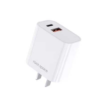 Rock Space Dual USB A + USB C T43 PD 20W Travel Charger