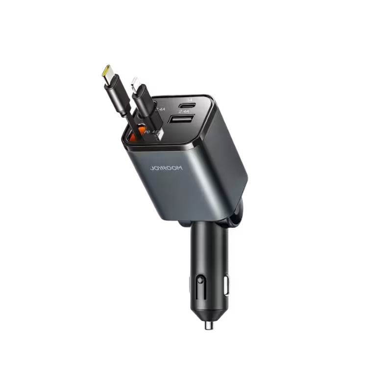 product-0-1359.png Joyroom JR-CCL05 65W 4-in-1 Retractable Cable Car Charger - Image 1
