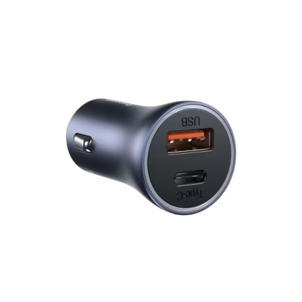 Baseus Golden Contactor Pro 40W Car Charger with Type-C to Lightning Cable