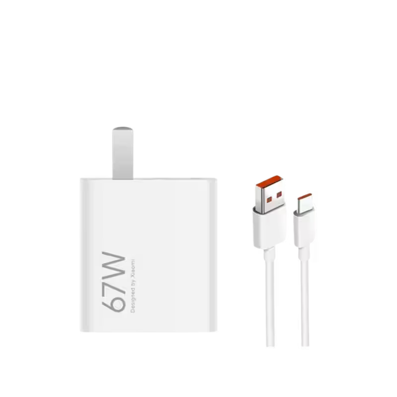 product-0-1533.png Xiaomi 67W Fast Charger Adapter with USB-A to Type-C Cable - Image 1