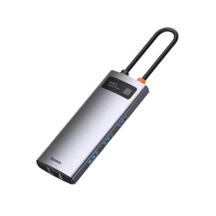 Baseus Metal Gleam Series 6 in 1 Multifunctional Type-C Hub