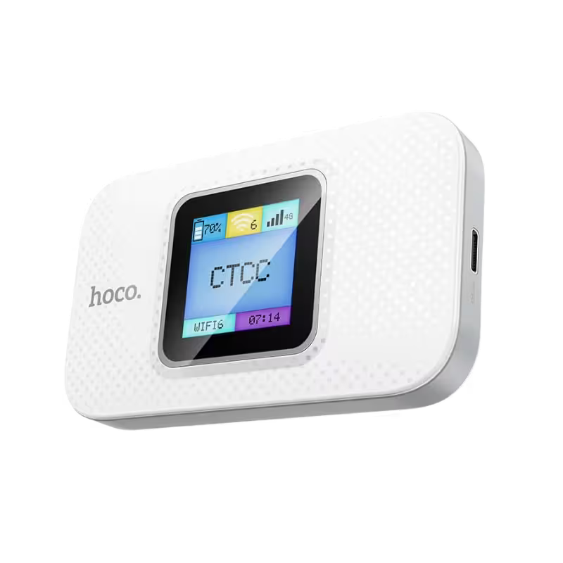 product-0-1595.png Hoco DQ12 Mobile Portable WiFi with Display - Image 1