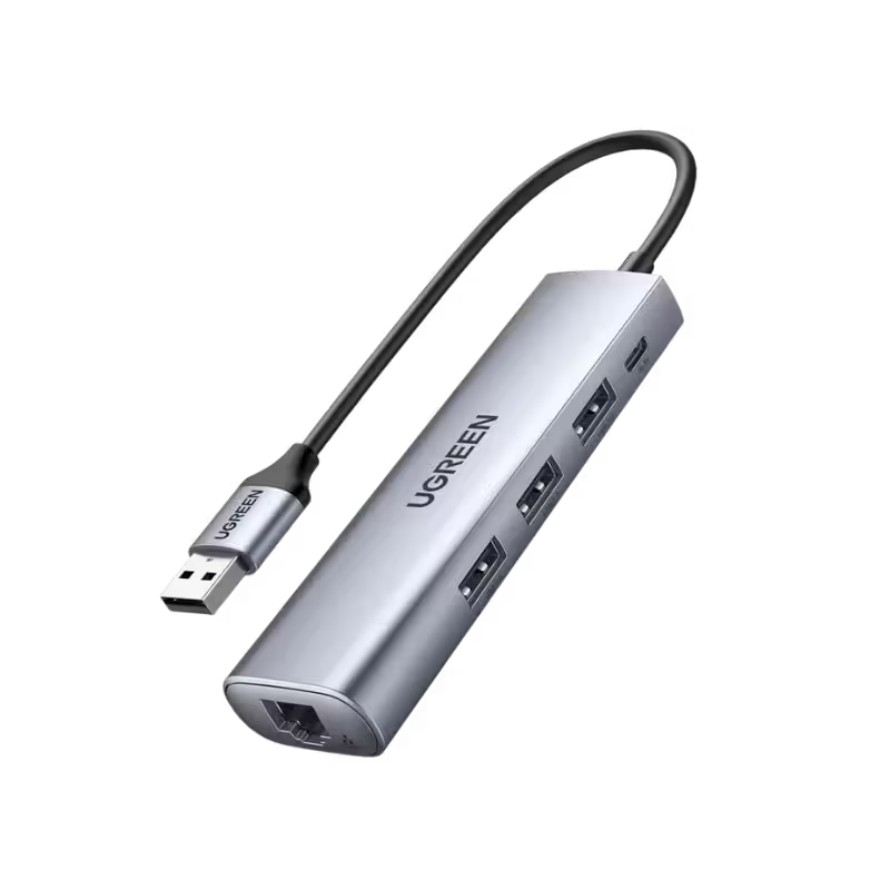 product-0-1622.png UGREEN CM475 4 in 1 USB 3.0 Hub 1000Mbps Ethernet Adapter - Image 1
