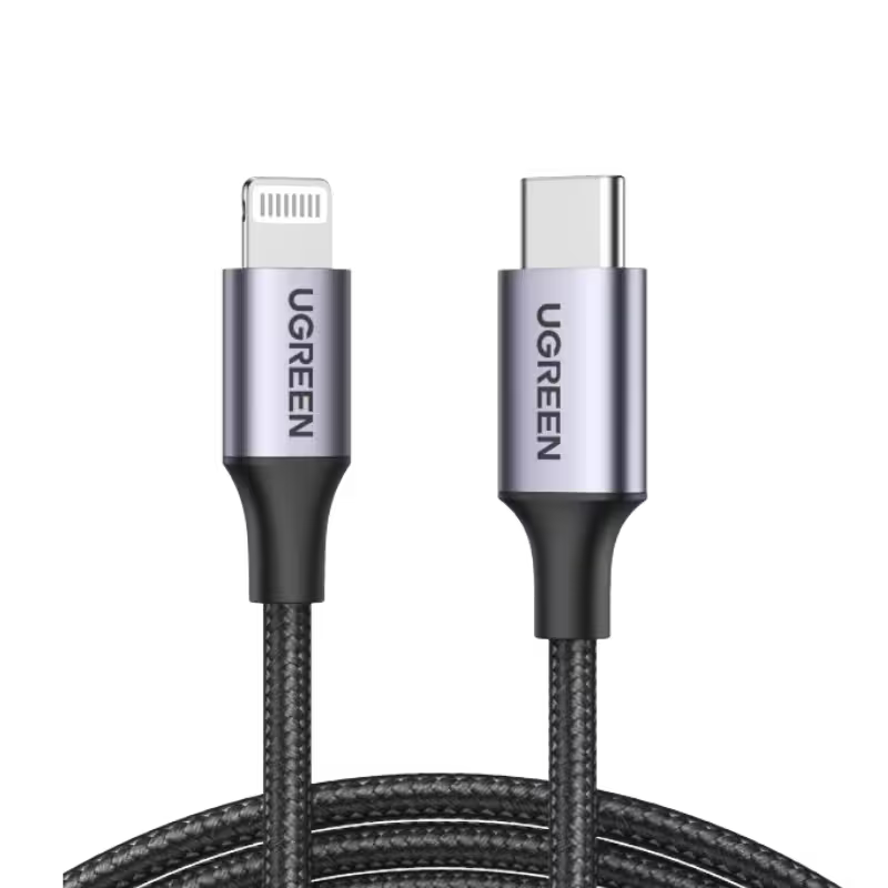 product-0-1627.png UGREEN 60761 TYPE-C to Lightning Cable US304 2M - Image 1