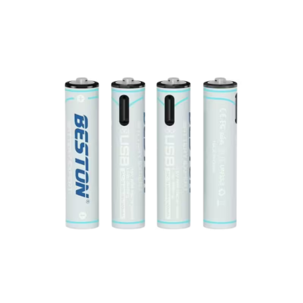 Beston AAA Lithium Rechargeable Battery with Type-C (4pcs)