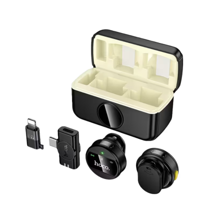 Hoco L22 Magnetic & Lapel Clip Dual Wireless Microphone