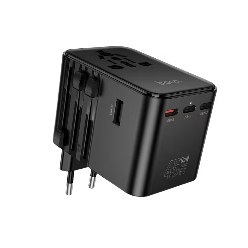 product-0-1692.png Hoco AC32 USB-C PD 45W Global Universal Travel Adapter - Image 1