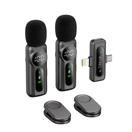 WiWU Wi-WM007 Dual Wireless Lavalier Microphone