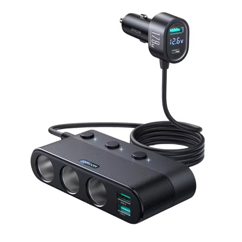 product-0-1815.png Joyroom JR-CCL01 179W 7-in-1 Cigarette Lighter Car Charger - Image 1