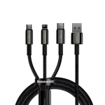 Baseus Tungsten Gold 3 In 1 USB Charging Data Cable