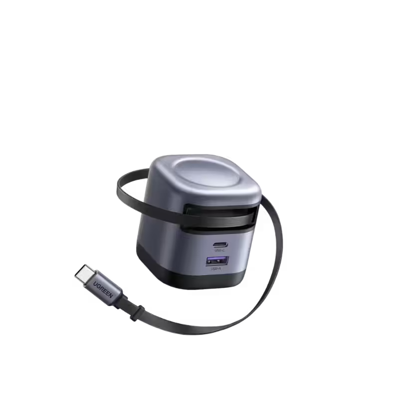 product-0-2112.png UGREEN Nexode 45W USB-C Charger with Retractable Cable - Image 1