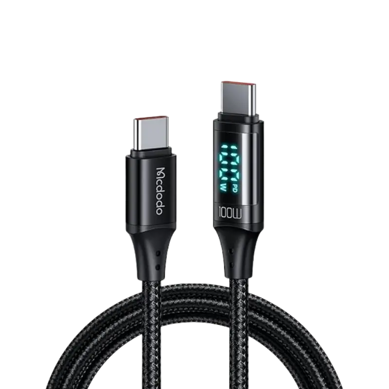 product-0-213.png Mcdodo CA-1100 100W Type-C To Type-C Digital Display Fast Charging Cable - Image 1