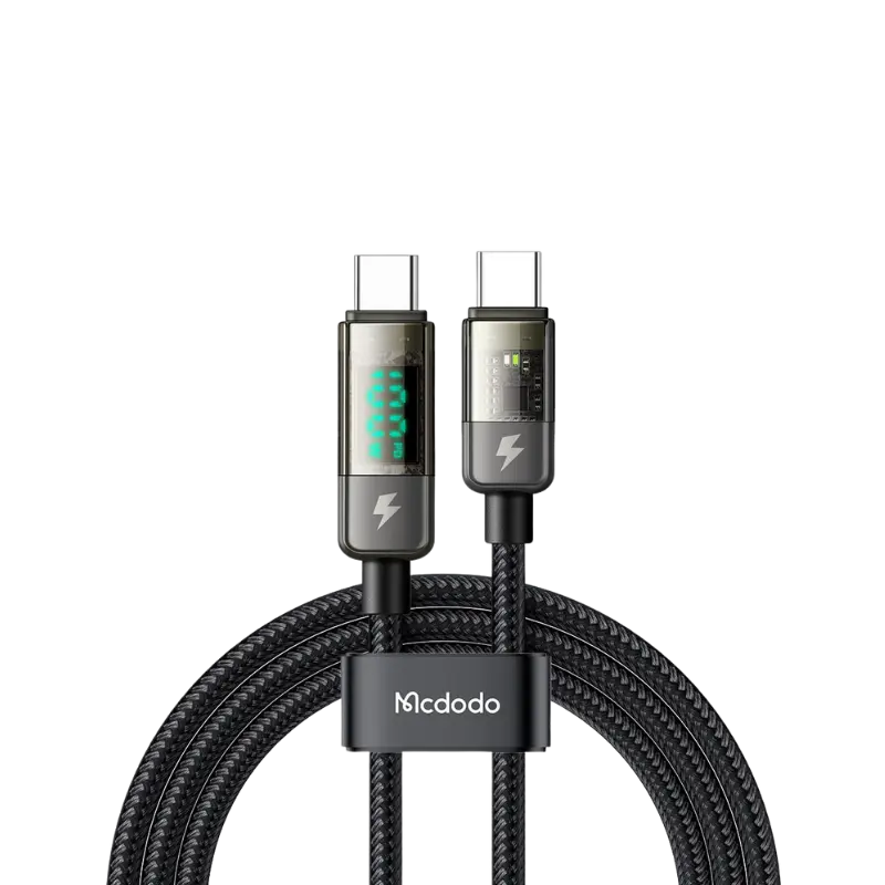 product-0-215.png Mcdodo CA-3610 Digital Pro Auto Power Off Type-C to Type-C Data Cable - Image 1