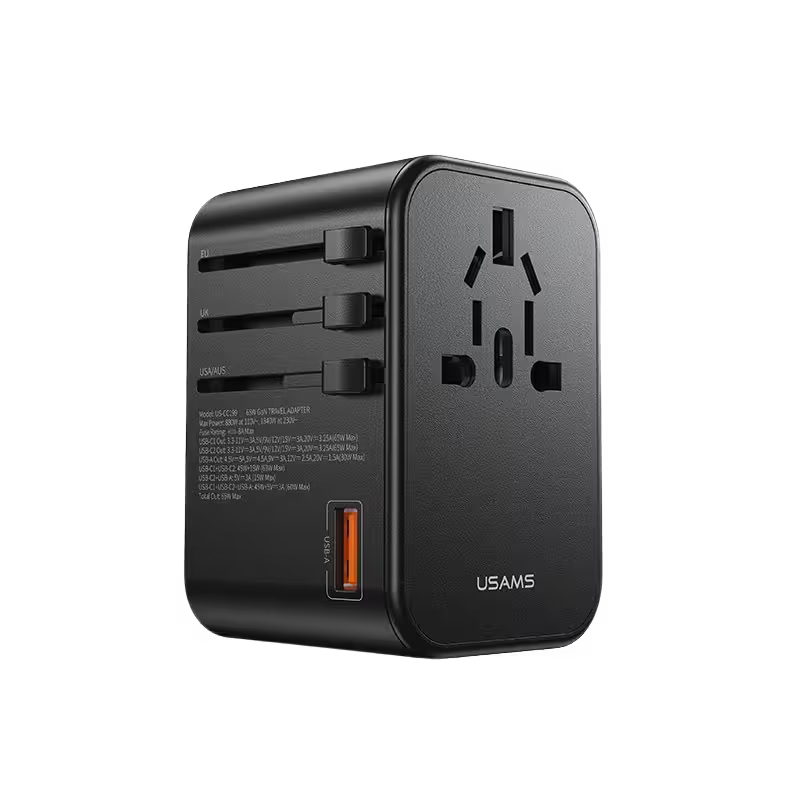 product-0-2224.png USAMS US-CC199 T62 PD Fast Travel Charger – 65W - Image 1
