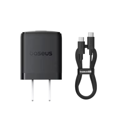 Baseus Palm Fast Charger C+U 20W-US With USB-C to USB-C Cable
