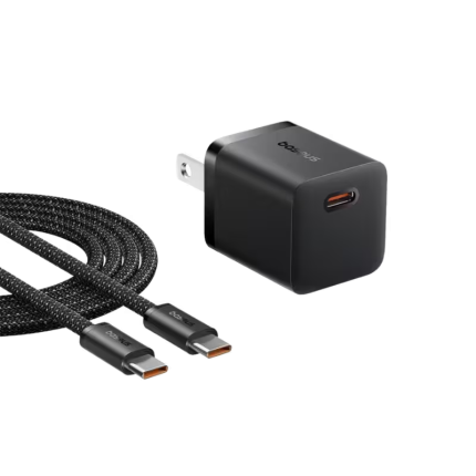 Baseus GaN5 25W Mini Fast Charger with USB-C Cable