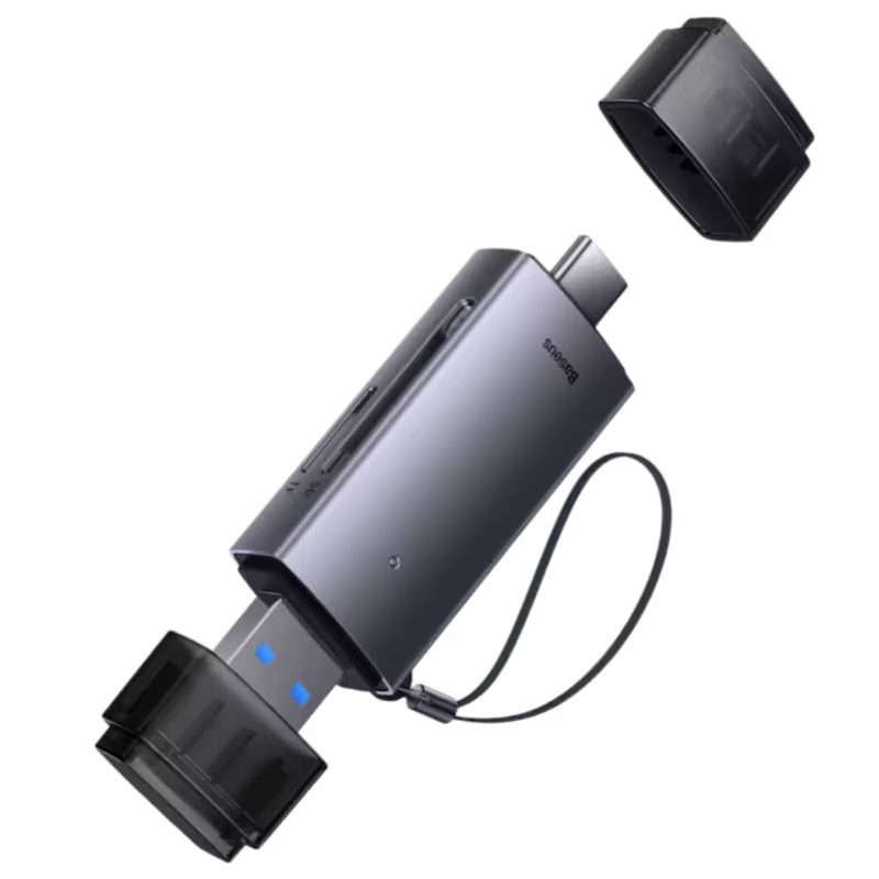 product-0-2466.png Baseus AirJoy Series Dual Read SD TF Card Reader - Image 1