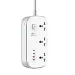LDNIO SC3416 65W Power Strip with 3 Sockets & 4 USB Ports