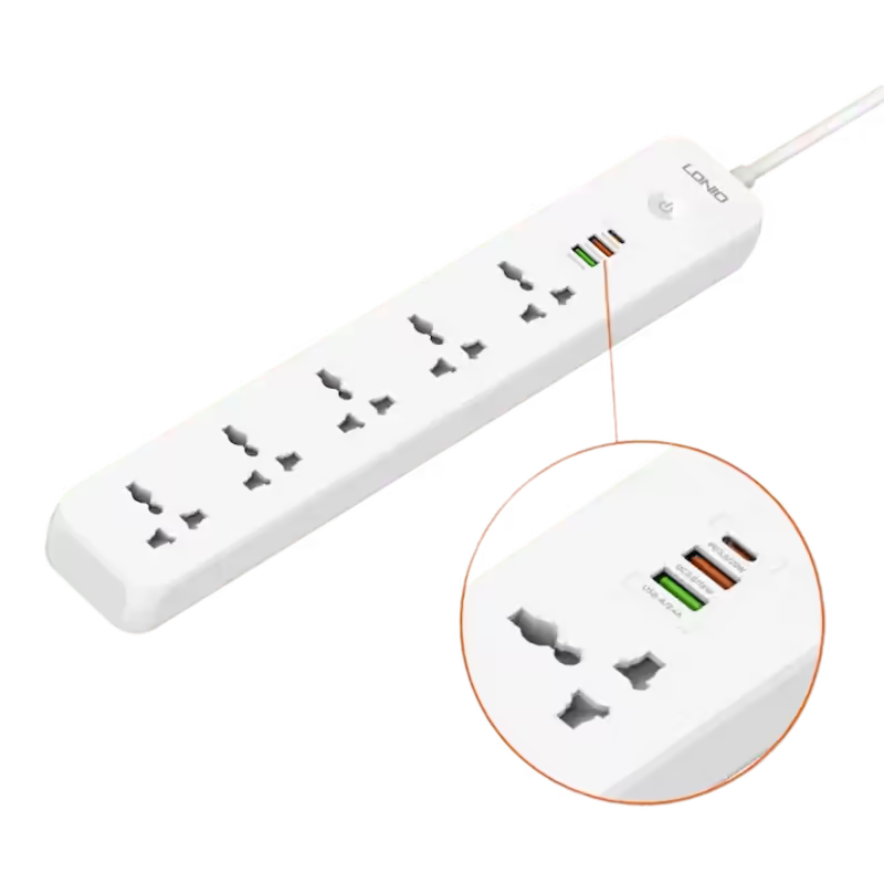 product-0-2474.png LDNIO SC5319 Power Strip with 3 USB Ports Multiplug - Image 1