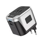 Hoco AC5 12w 2 USB+1 Socket Universal Conversion Charger