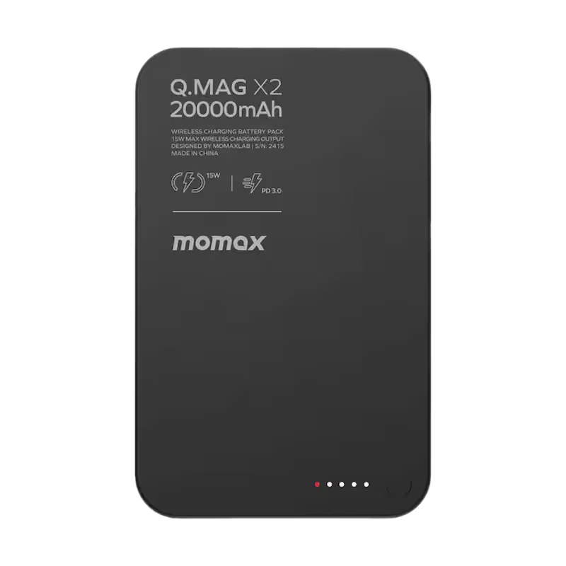 product-0-2627.png Momax Q.Mag X2 Magnetic Wireless Power Bank 20000mAh – Gen 2 - Image 1