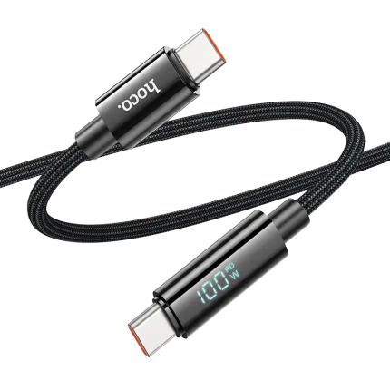 Hoco U125 Benefit 100W USB-C to USB-C Cable With Display