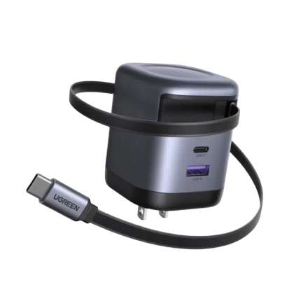 Ugreen Nexode X605 65W Gan Charger with Retractable USB C Cable