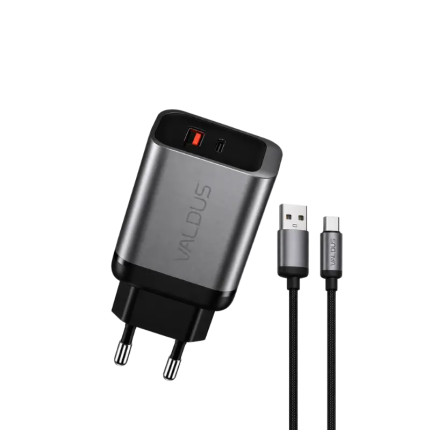Valdus VL 20U 33W Fast Charger with USB-A to Type-C Cable