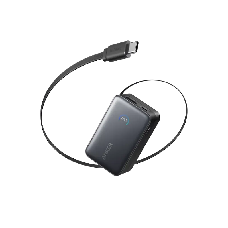 product-0-380.png Anker Nano 10000mAh 45W Power Bank with Built-In Retractable USB-C Cable (A1638) - Image 1
