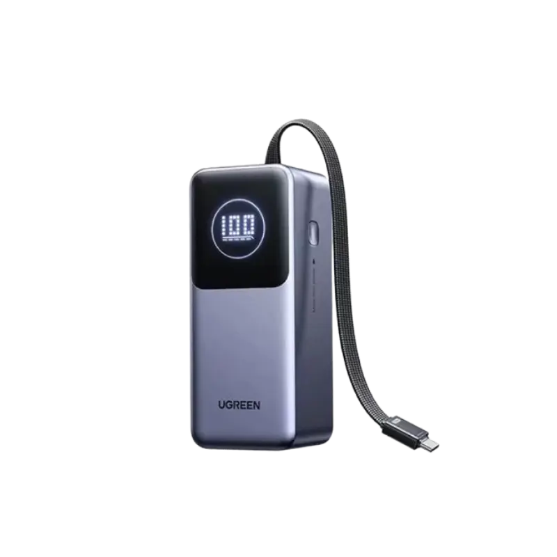 product-0-386.png UGREEN PB723 130W 20000mAh Power Bank with Built-in Cable (55365) - Image 1