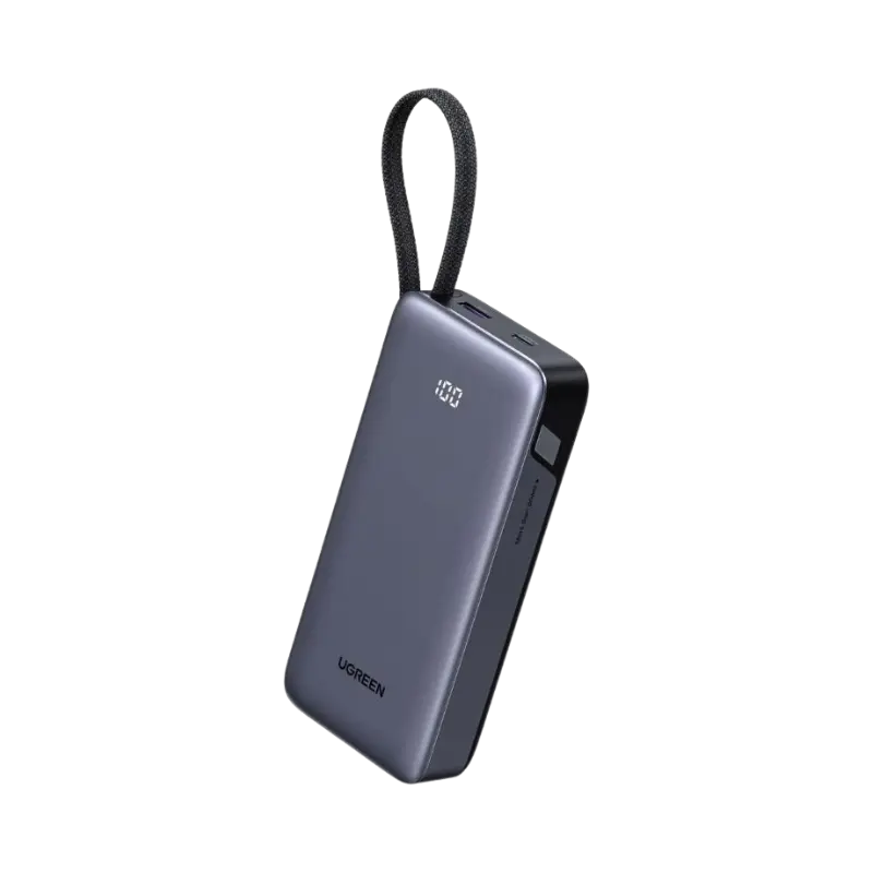 product-0-388.png UGREEN PB536 45W 20000mAh Power Bank with Built-in Cable (55988) - Image 1