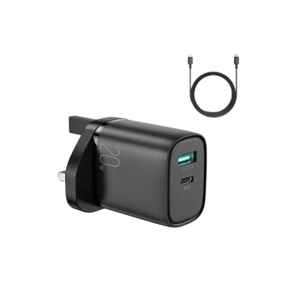 JOYROOM L-QP2011 Dual-Port (QC3.0+PD) Fast Charger with Type C to Lightning Cable