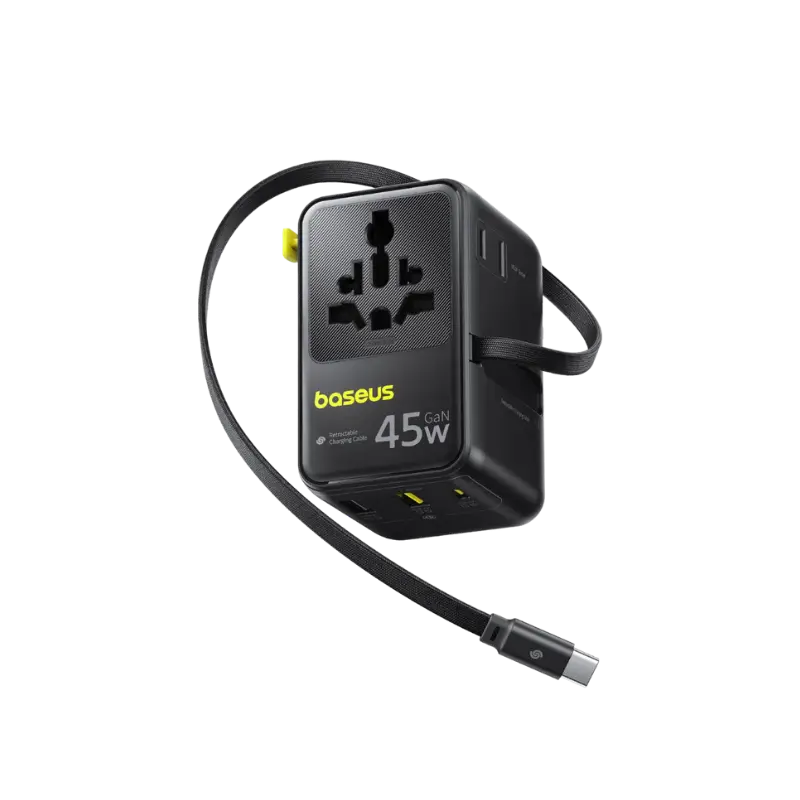 product-0-597.png Baseus PicoGo AG11 45W GaN Universal Travel Adapter with Retractable Cable - Image 1