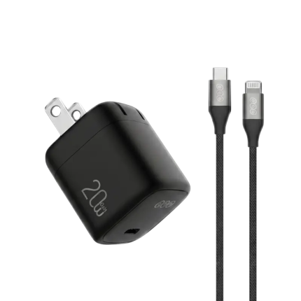 QCY CK03-MG 20W Charger with Type-C to Lightning Cable