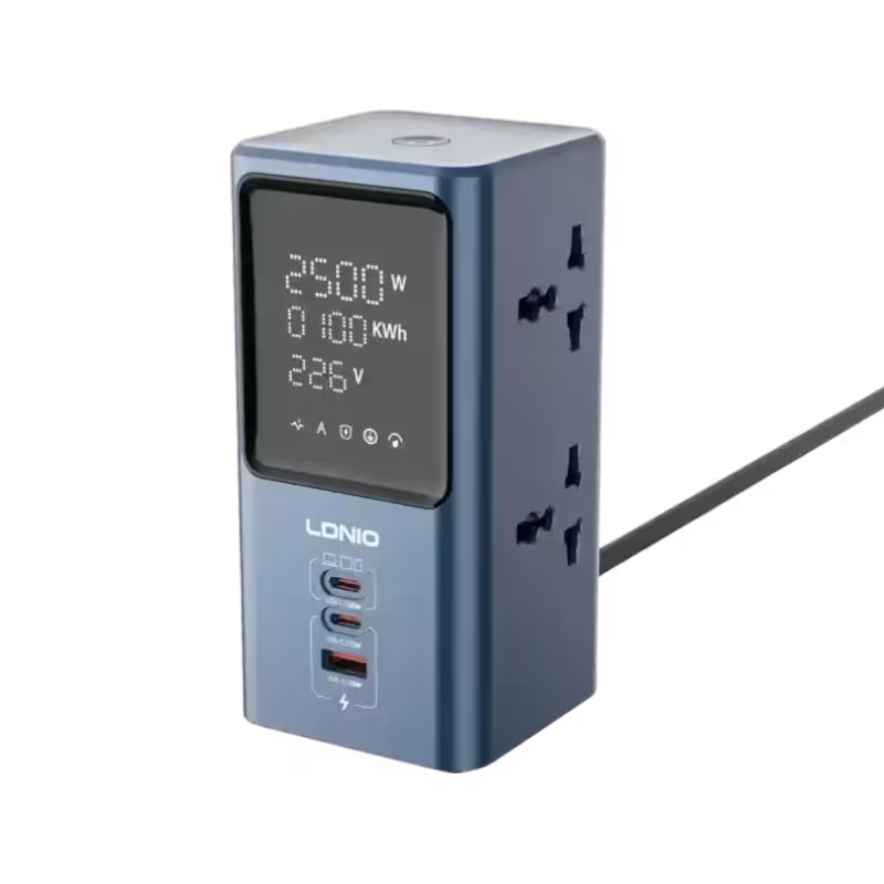 product-0-834.png LDNIO SC2 Tower Extension Power Socket – 45W - Image 1