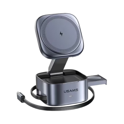 USAMS CD257 Qi2.0 3-in-1 Magnetic Wireless Charger