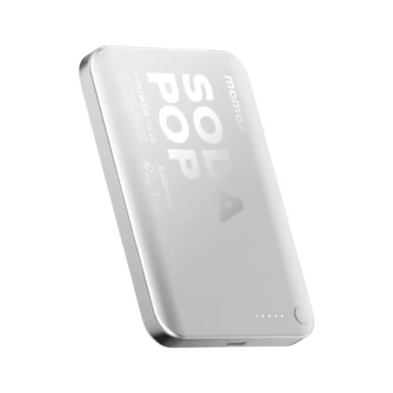 product-0-916.png Momax Soda Pop 1-Power Pass 5000mAh Magnetic Wireless Charging Battery Pack - Image 1