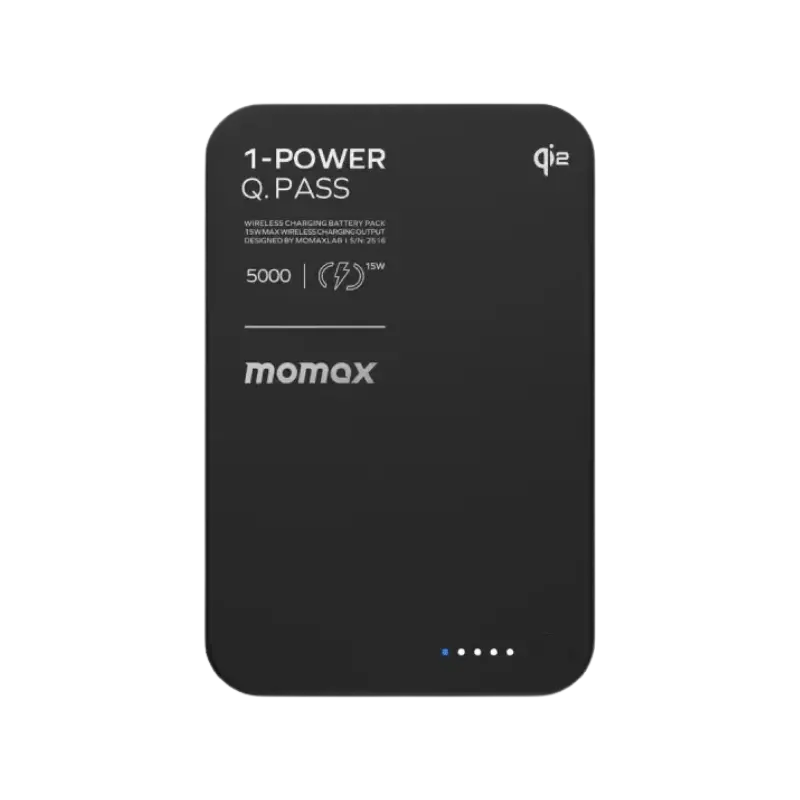 product-0-994.png Momax 1-Power Q.Pass Qi2 Magnetic Wireless Power Bank – 5000mAh - Image 1