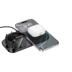 Hoco CW65 15W 3 in 1 Ultra Thin North Tabletop Wireless Fast Charger - Image 2
