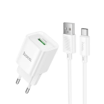 Hoco C145A QC 18W Mini Charger with USB-A to Type-C Cable - Image 2