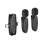 Hoco L15 Dual Mic Lavalier Wireless Microphone - Image 2