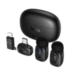 Hoco L19 Graceful Dual Mic Lavalier Wireless Microphone - Image 2