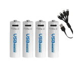 AiVR AA USB-C Rechargeable Batteries 4pcs – 2550 mWh - Image 2