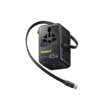 Baseus PicoGo AG11 45W GaN Universal Travel Adapter with Retractable Cable - Image 2