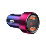 Baseus BS-C20A-X Magic Series Dual USB QC Digital Display 45W Car Charger - Image 2