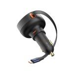 Baseus Enjoyment Pro Retractable USB C 60W Car Charger - Image 2